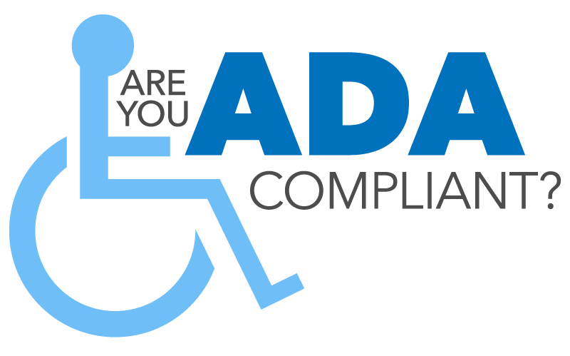 Blue ADA compliance with the text 'Are You ADA Compliant?